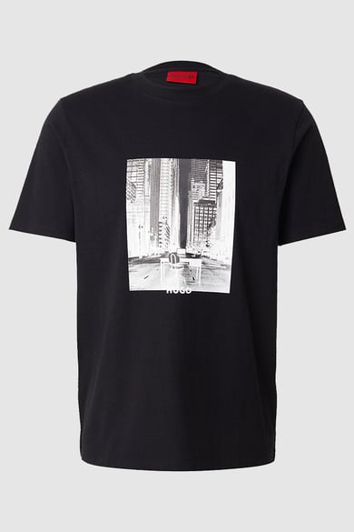 ΜΠΛΟΥΖΑ T-SHIRT HUGO - 002 ΜΑΥΡΟ